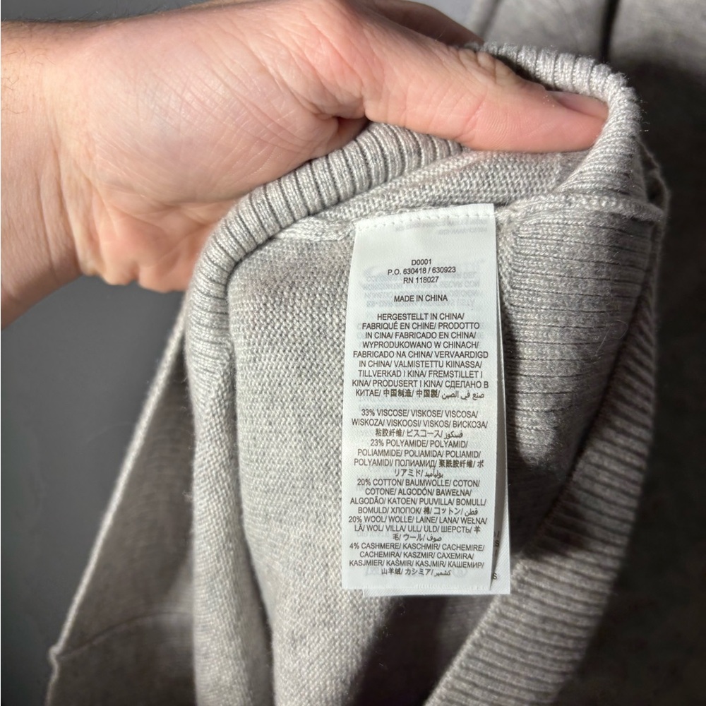 Boden Colourblock Knitted Sweater Dress in Grey Melange Women’s Size 10 - Picture 6 of 6